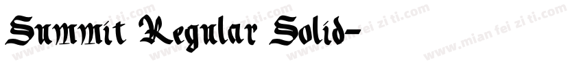 Summit Regular Solid字体转换